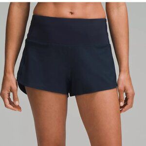 Lululemon Speed Up High-Rise Lined Short 2.5", Size 6, True Navy